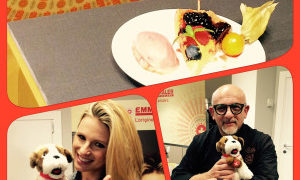 Michelle Hunziker e Claudio Sadler ai fornelli con Emmentaler