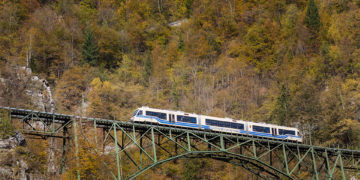 In treno nei boschi tra Locarno e Domodossola