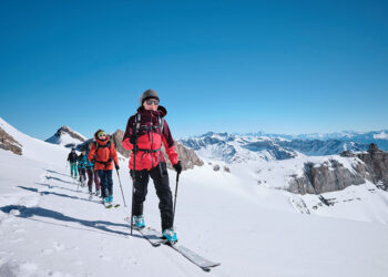Nelle Alpi vodesi, il bianco si tinge di rosa