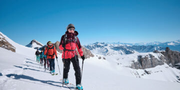 Nelle Alpi vodesi, il bianco si tinge di rosa