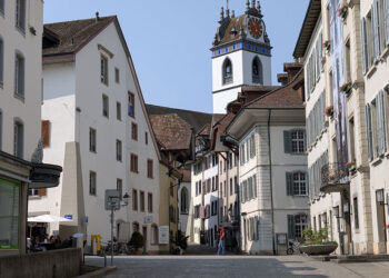 Una veduta del centro storico di Aarau